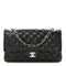 Black Smooth Silver Hardware 25cm