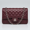 Burgundy Smooth Silver Hardware 25cm